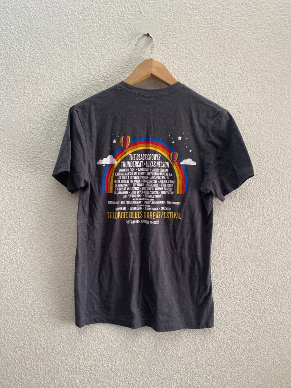 Telluride Blues Brews Festival 2025 The Black Crowes Thundercat T-Shirt S Gray - Picture 3 of 3